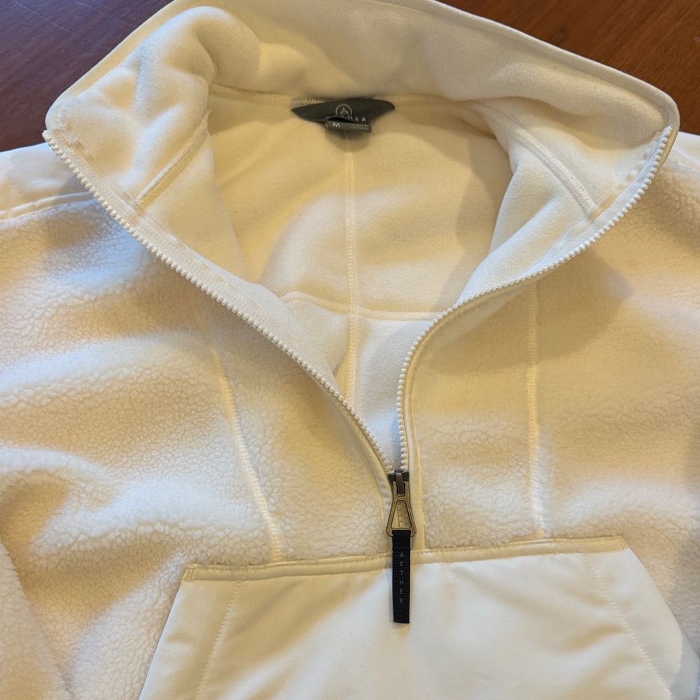 Aether Cream Fleece Quarter-Zip Pullover - Picture 4 of 12